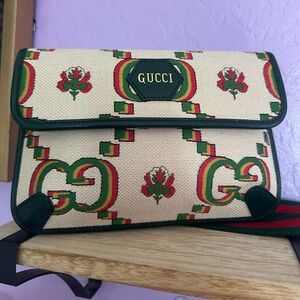 Gucci Multicolor GG Jacquard Canvas Belt Bag